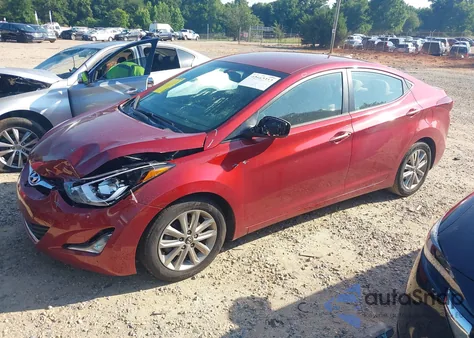 2016 Hyundai Elantra Se from USA, damaged, VIN 5NPDH4AE2GH662655